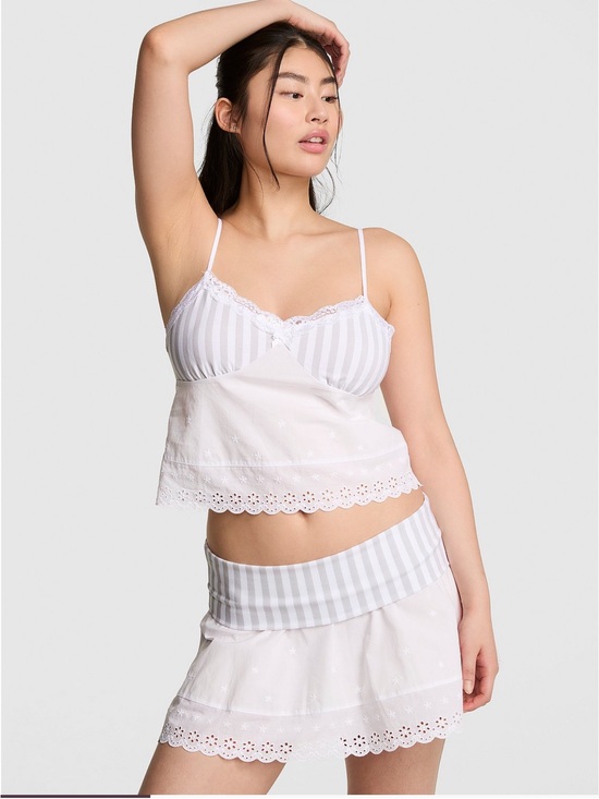 Frankie's Bikinis Dresses & Skirts - Frankie's Bikinis White Eyelet Lace Bandeau Top & Skirt Set